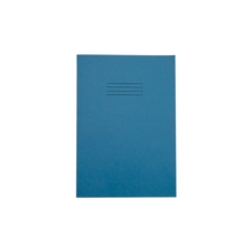 Rhino A4 Tinted Paper Exercise Books 80 Page, 7mm Squared, Blue Paper - Pack of 50